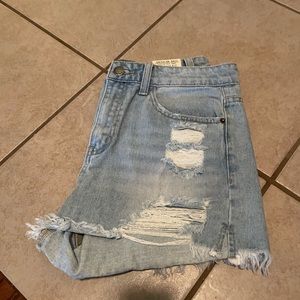 NWT American Bazi high waisted jeans shorts *DISTRESSED*